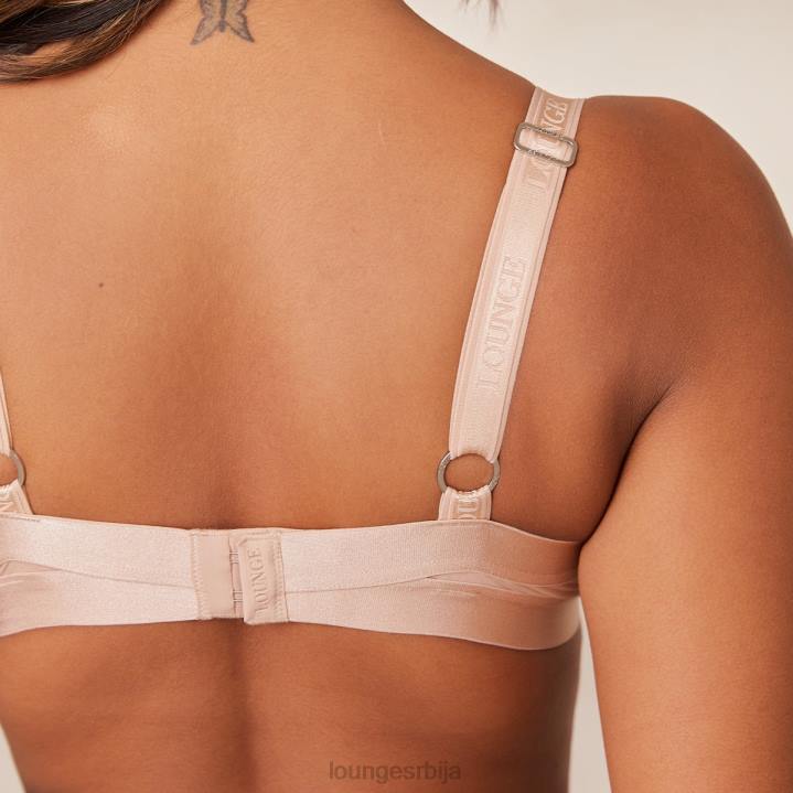 глатка мрежаста мајица грудњак и танге/гаћице сет Жене Lounge Доњи веш JPFL127 таупе