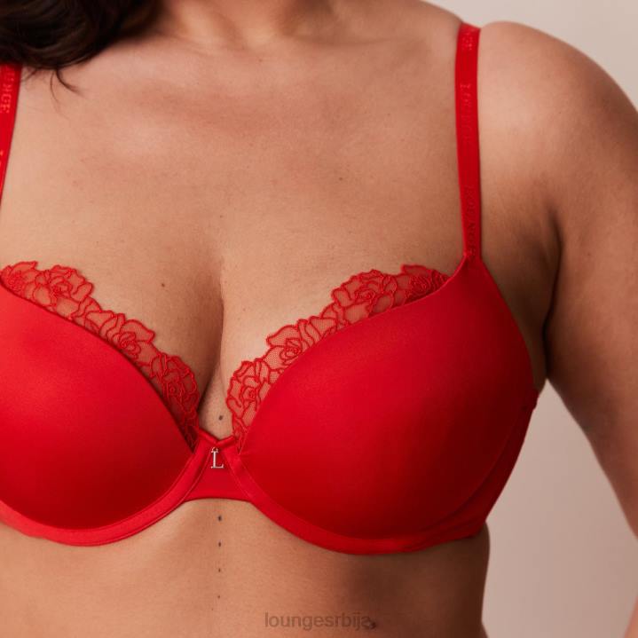 сет антигравитационих пусх-уп грудњака и тангица/гаћица Жене Lounge Доњи веш JPFL129 црвена