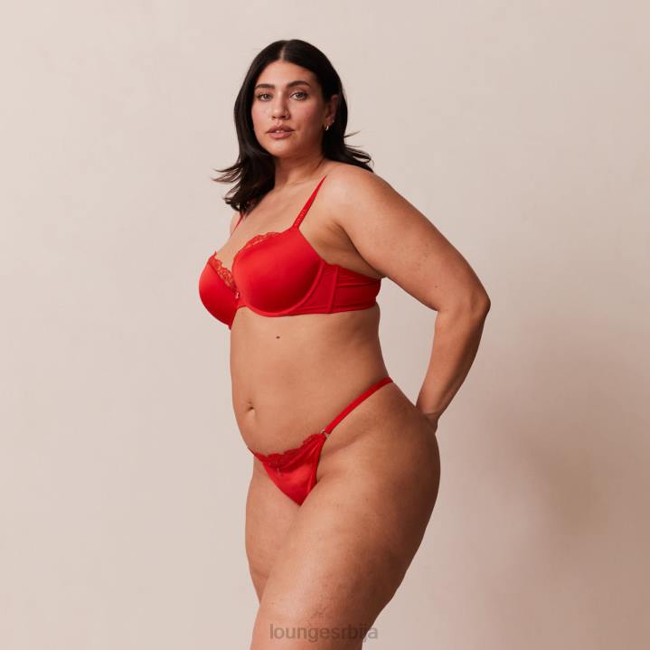 сет антигравитационих пусх-уп грудњака и тангица/гаћица Жене Lounge Доњи веш JPFL129 црвена