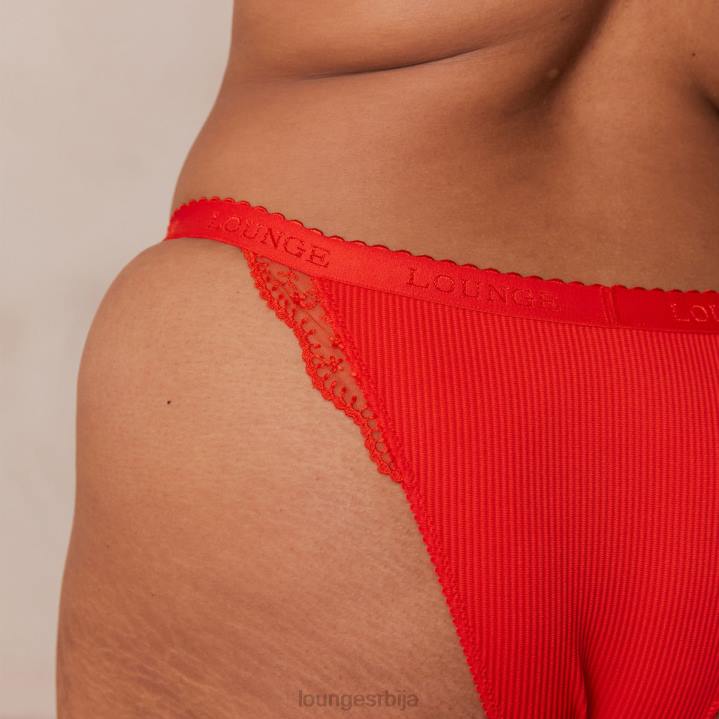 ребрасти балконски грудњак и танге/гаћице Жене Lounge Доњи веш JPFL131 црвена