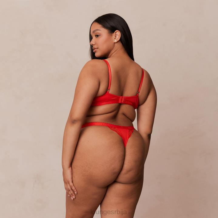 ребрасти балконски грудњак и танге/гаћице Жене Lounge Доњи веш JPFL131 црвена