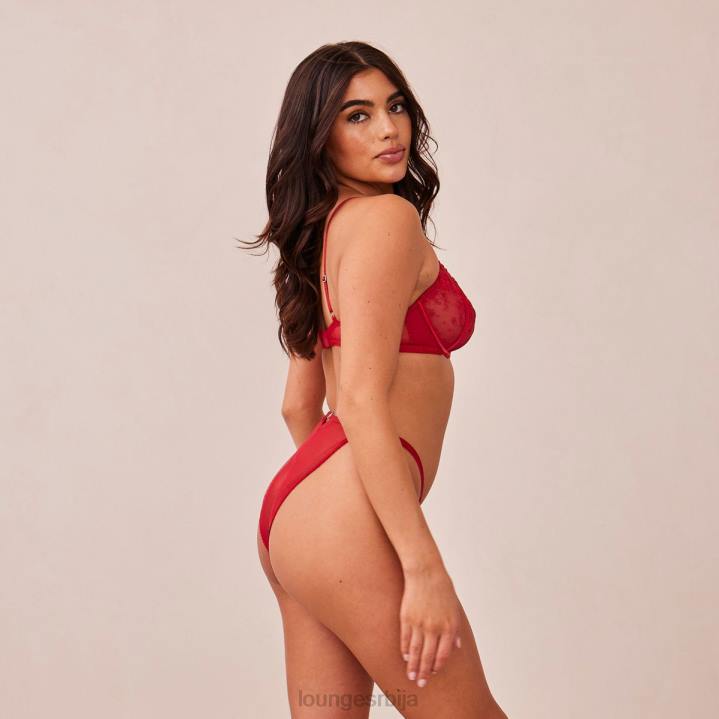 Флирт балкон грудњак и г-стринг/гаћице сет Жене Lounge Доњи веш JPFL132 мароон