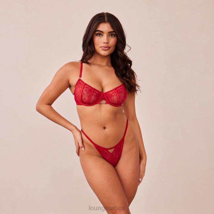 Флирт балкон грудњак и г-стринг/гаћице сет Жене Lounge Доњи веш JPFL132 мароон