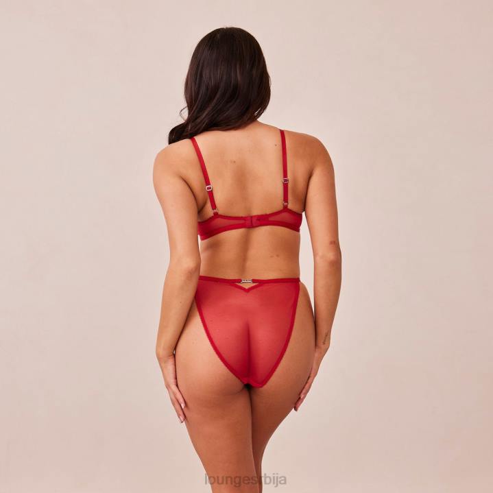 Флирт балкон грудњак и г-стринг/гаћице сет Жене Lounge Доњи веш JPFL132 мароон