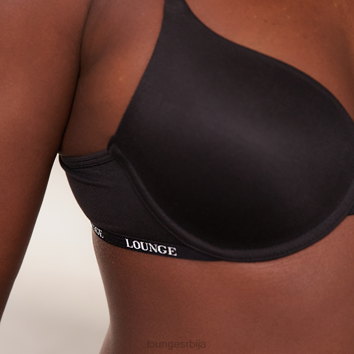 глатки класични грудњак са мајицама и танги/гаћице сет Жене Lounge Доњи веш JPFL135 црн