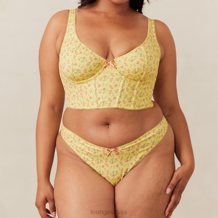 слатки парангал грудњак и г-стринг сет Жене Lounge Доњи веш JPFL139 цветни лимун