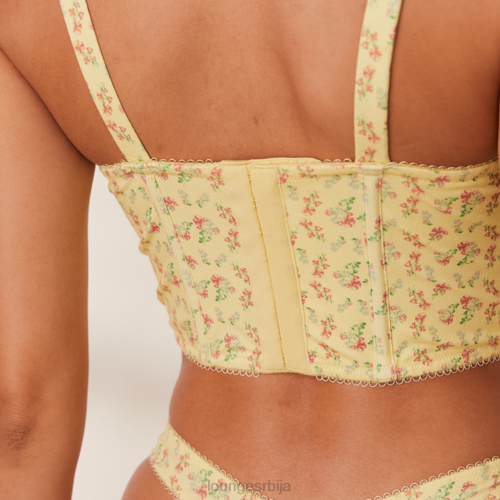 слатки парангал грудњак и г-стринг сет Жене Lounge Доњи веш JPFL139 цветни лимун