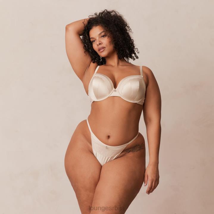 грудњак са меким сатенским мајицама и танге/гаћице Жене Lounge Доњи веш JPFL143 латте