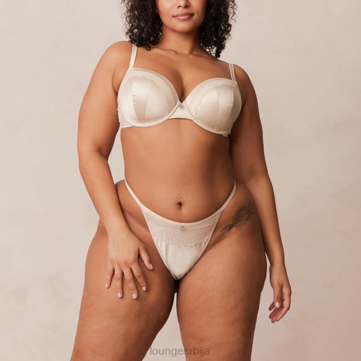 грудњак са меким сатенским мајицама и танге/гаћице Жене Lounge Доњи веш JPFL143 латте