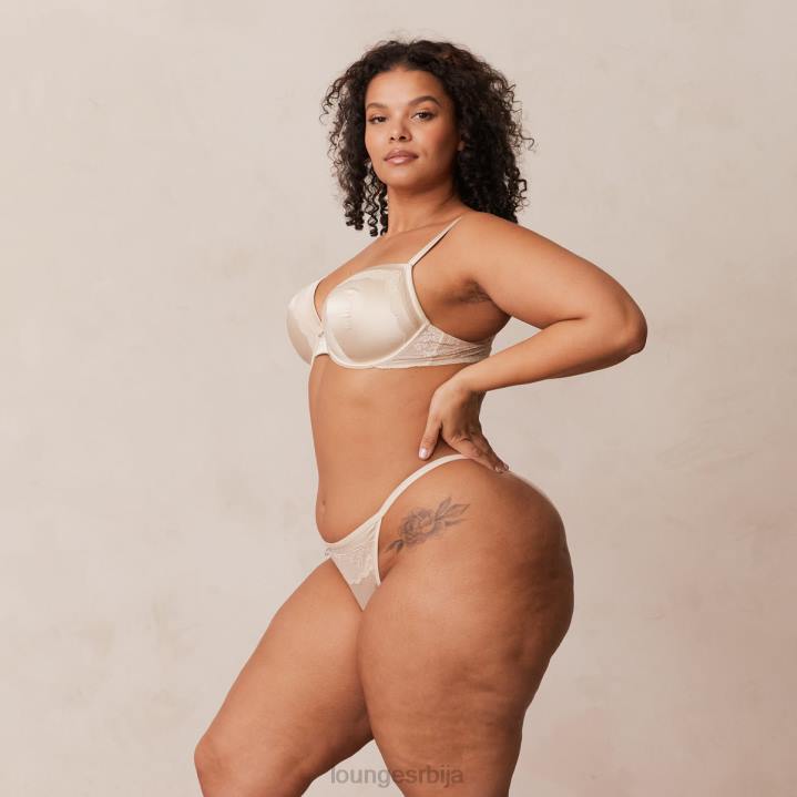 грудњак са меким сатенским мајицама и танге/гаћице Жене Lounge Доњи веш JPFL143 латте