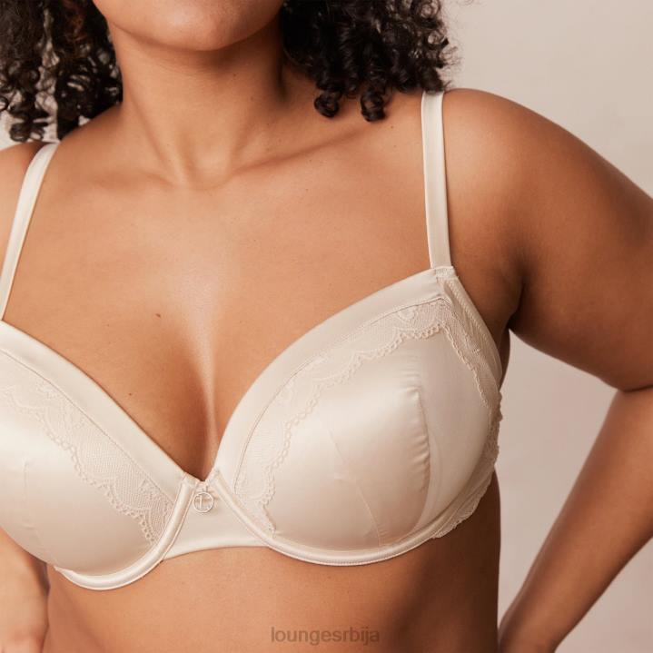 грудњак са меким сатенским мајицама и танге/гаћице Жене Lounge Доњи веш JPFL143 латте