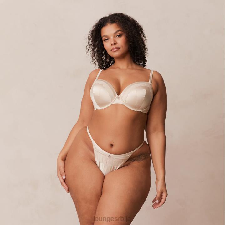 грудњак са меким сатенским мајицама и танге/гаћице Жене Lounge Доњи веш JPFL143 латте
