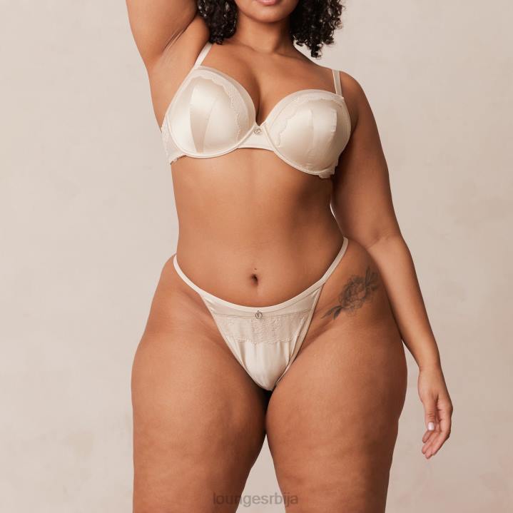 грудњак са меким сатенским мајицама и танге/гаћице Жене Lounge Доњи веш JPFL143 латте