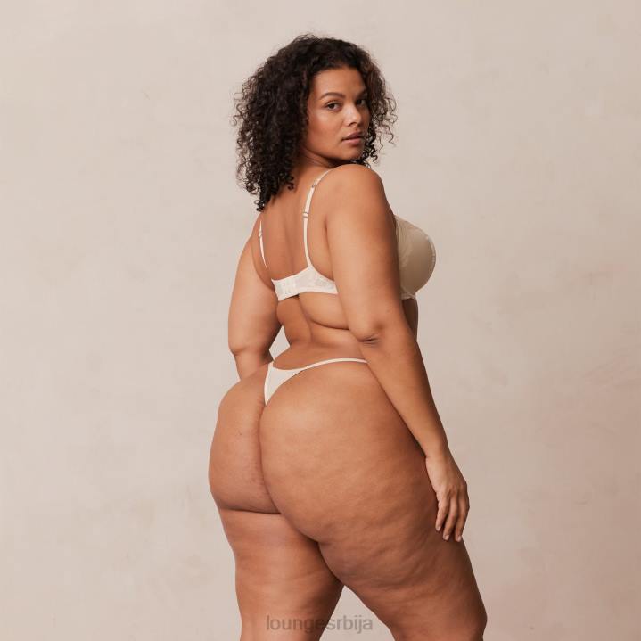 грудњак са меким сатенским мајицама и танге/гаћице Жене Lounge Доњи веш JPFL143 латте