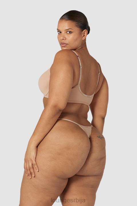 Комплет мајица са глатким предњим закопчавањем и танги/гаћица Жене Lounge Доњи веш JPFL148 душо