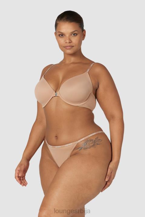 Комплет мајица са глатким предњим закопчавањем и танги/гаћица Жене Lounge Доњи веш JPFL148 душо