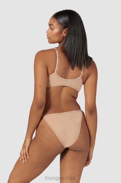 Комплет мајица са глатким предњим закопчавањем и танги/гаћица Жене Lounge Доњи веш JPFL148 душо