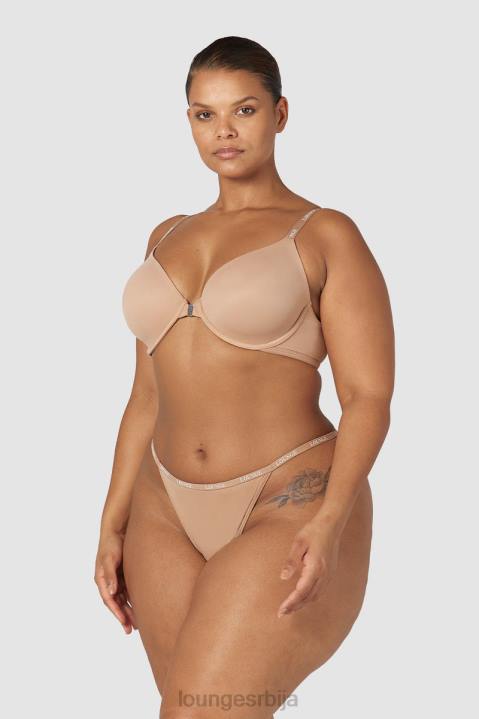 Комплет мајица са глатким предњим закопчавањем и танги/гаћица Жене Lounge Доњи веш JPFL148 душо