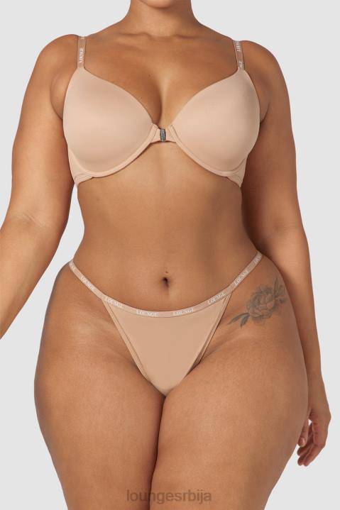 Комплет мајица са глатким предњим закопчавањем и танги/гаћица Жене Lounge Доњи веш JPFL148 душо