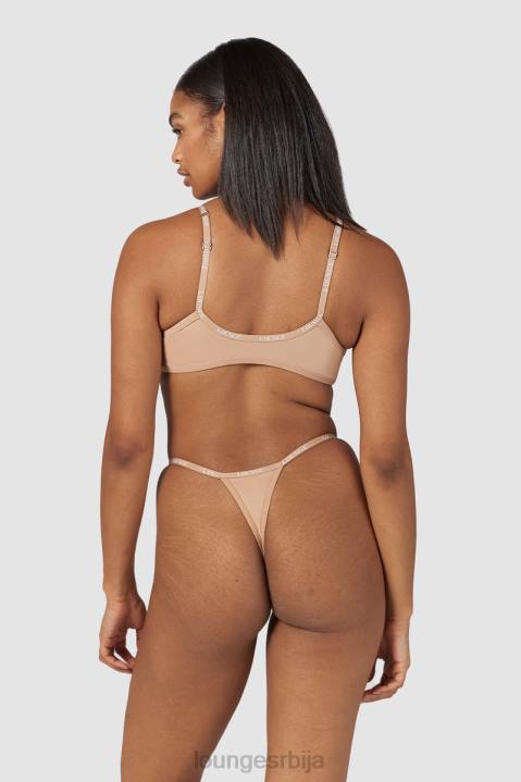Комплет мајица са глатким предњим закопчавањем и танги/гаћица Жене Lounge Доњи веш JPFL148 душо