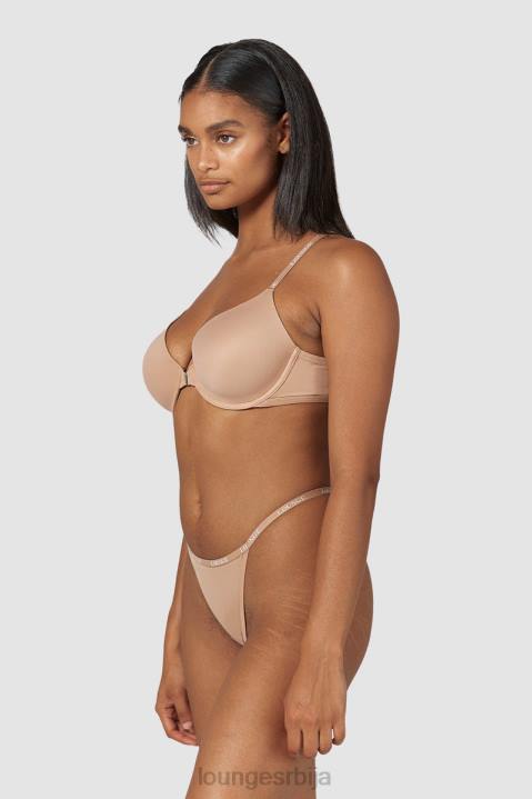 Комплет мајица са глатким предњим закопчавањем и танги/гаћица Жене Lounge Доњи веш JPFL148 душо