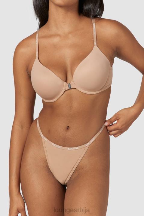 Комплет мајица са глатким предњим закопчавањем и танги/гаћица Жене Lounge Доњи веш JPFL148 душо