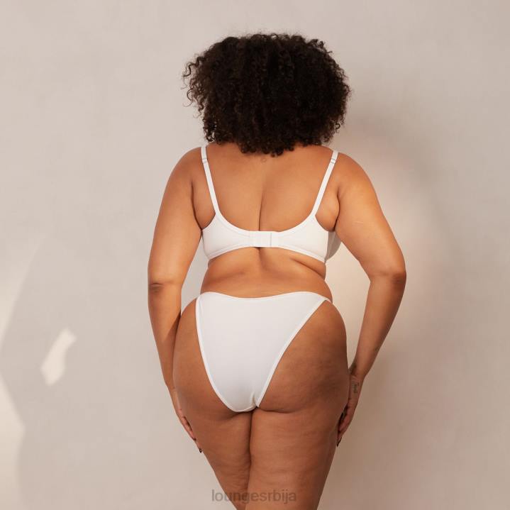 глатки класични грудњак са мајицама и танги/гаћице сет Жене Lounge Доњи веш JPFL150 бео