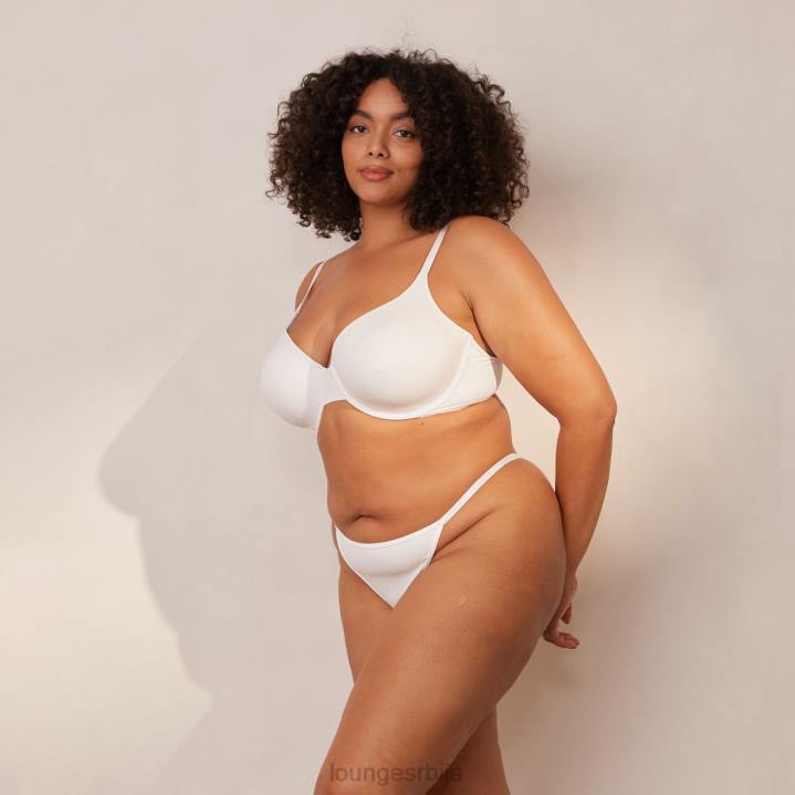 глатки класични грудњак са мајицама и танги/гаћице сет Жене Lounge Доњи веш JPFL150 бео