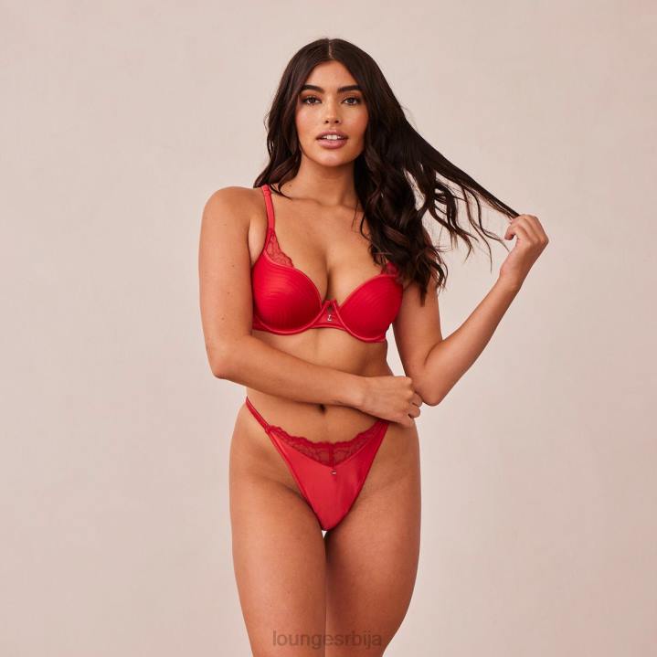 прошивени чипкани балконски грудњак и гаћице/гаћице Жене Lounge Доњи веш JPFL151 мароон