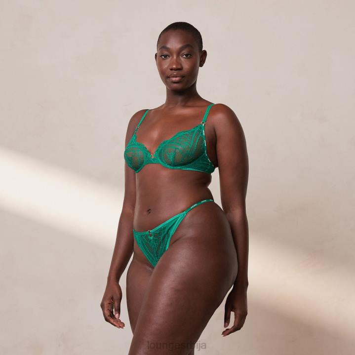 шармирани балконски грудњак и танге/гаћице Жене Lounge Доњи веш JPFL15 смарагд