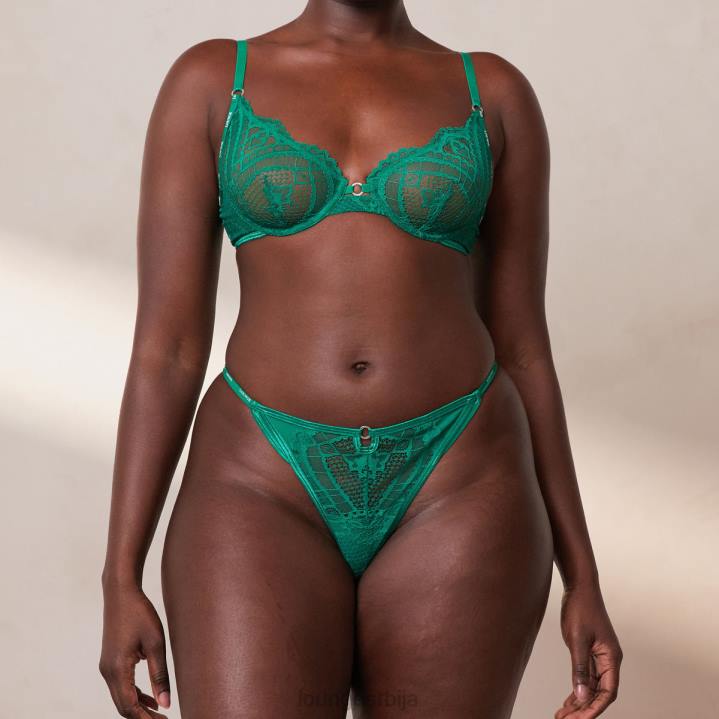 шармирани балконски грудњак и танге/гаћице Жене Lounge Доњи веш JPFL15 смарагд