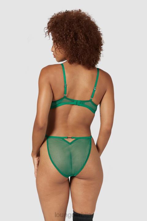 Флирт балкон грудњак и г-стринг/гаћице сет Жене Lounge Доњи веш JPFL160 смарагд