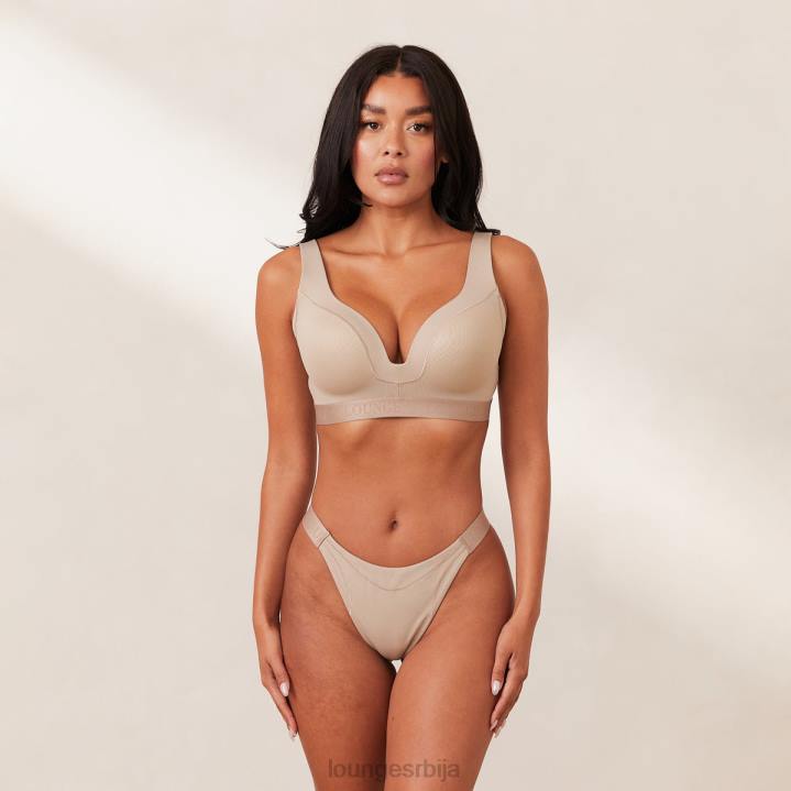 ребрасти комплет свесног грудњака и тангица/гаћица Жене Lounge Доњи веш JPFL168 минк