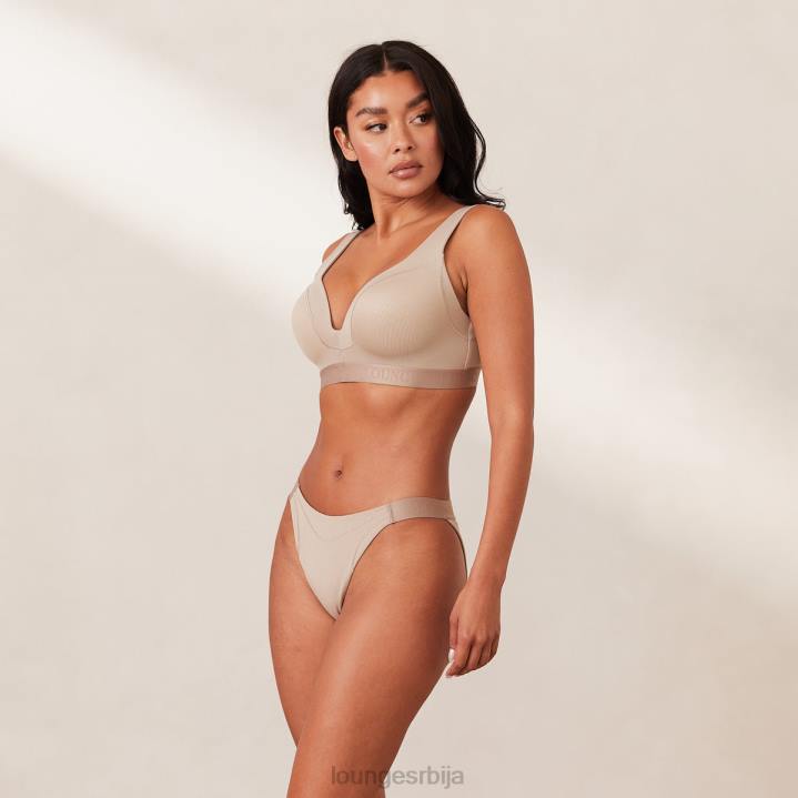 ребрасти комплет свесног грудњака и тангица/гаћица Жене Lounge Доњи веш JPFL168 минк