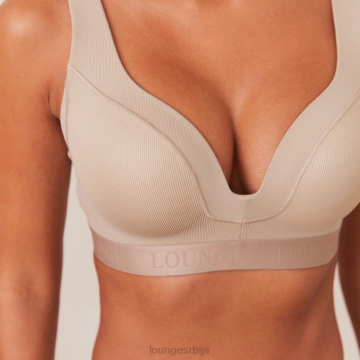 ребрасти комплет свесног грудњака и тангица/гаћица Жене Lounge Доњи веш JPFL168 минк