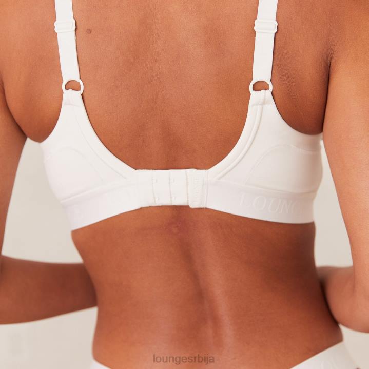 ребрасти комплет свесног грудњака и тангица/гаћица Жене Lounge Доњи веш JPFL169 бео