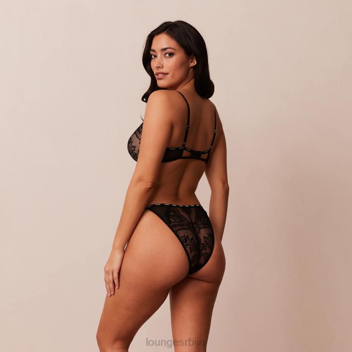 шармирани балконски грудњак и танге/гаћице Жене Lounge Доњи веш JPFL16 црн