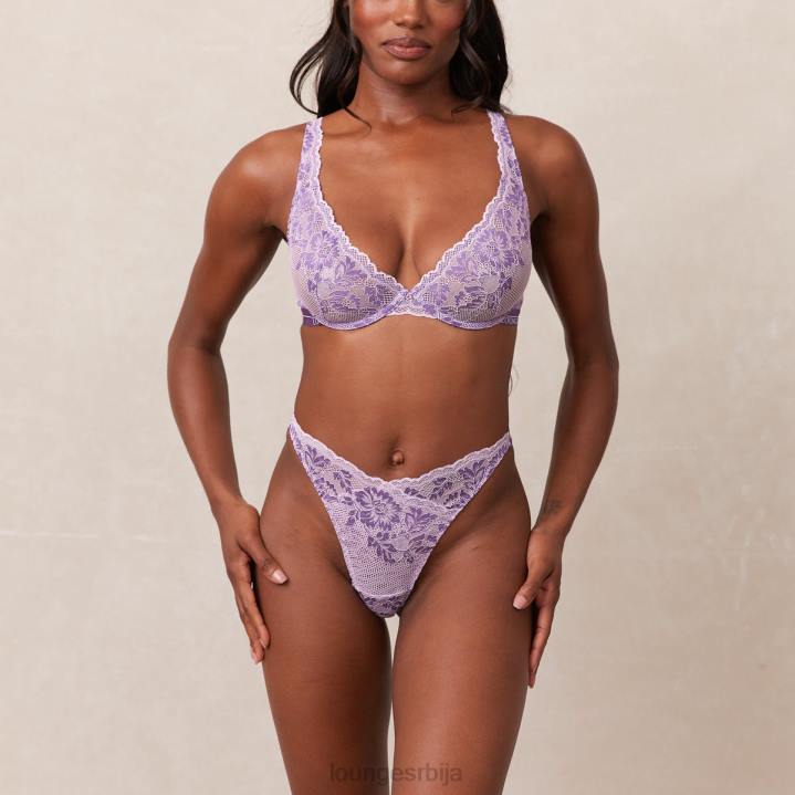 луксузни балконски грудњак и танге/гаћице сет Жене Lounge Доњи веш JPFL18 љубичаста