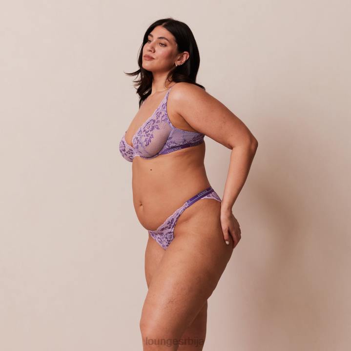 луксузни балконски грудњак и танге/гаћице сет Жене Lounge Доњи веш JPFL18 љубичаста