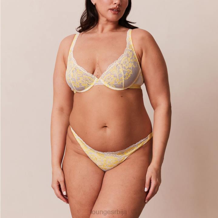 луксузни балконски грудњак и танге/гаћице сет Жене Lounge Доњи веш JPFL21 лимун