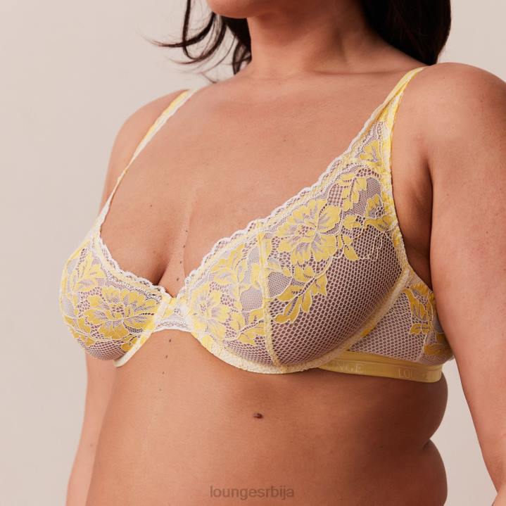 луксузни балконски грудњак и танге/гаћице сет Жене Lounge Доњи веш JPFL21 лимун