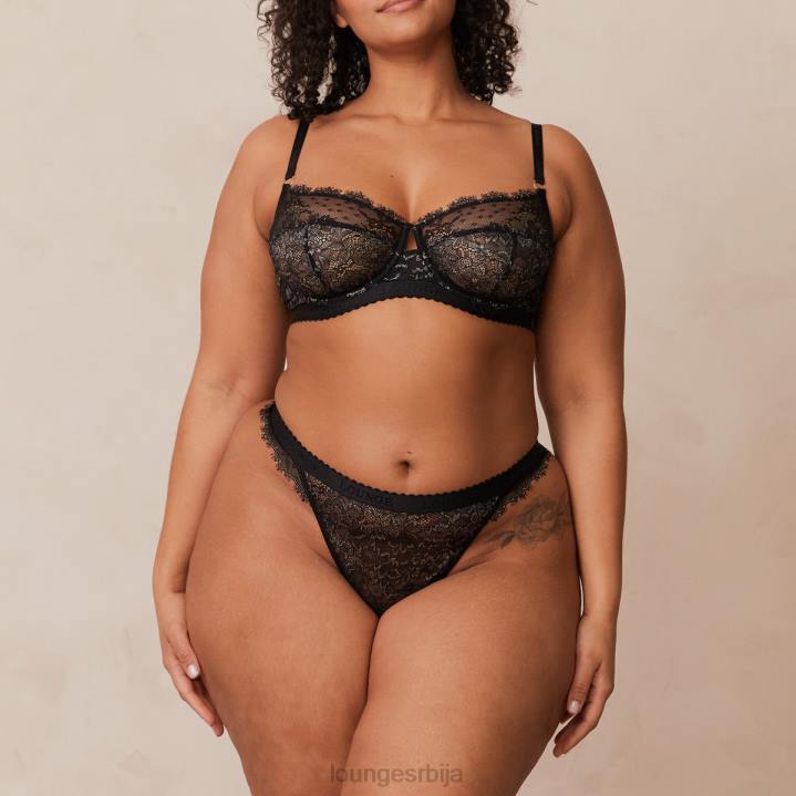 сет балконских грудњака и тангица/гаћица Жене Lounge Доњи веш JPFL22 црн
