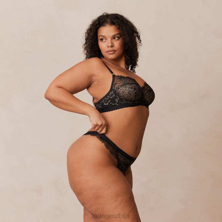 сет балконских грудњака и тангица/гаћица Жене Lounge Доњи веш JPFL22 црн