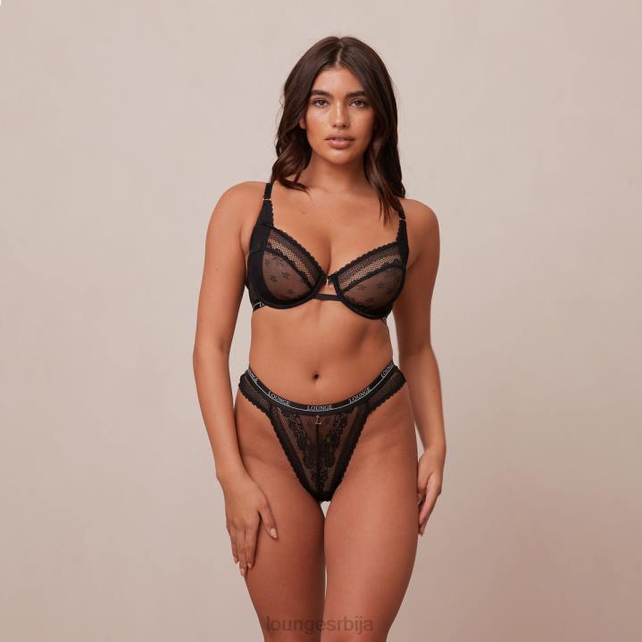 либерти балконски грудњак и танге/гаћице сет Жене Lounge Доњи веш JPFL24 црн