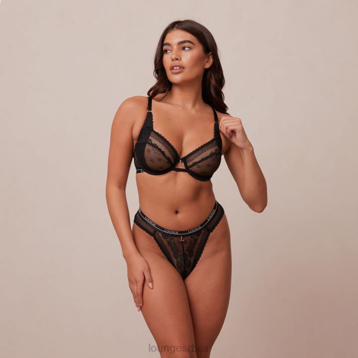 либерти балконски грудњак и танге/гаћице сет Жене Lounge Доњи веш JPFL24 црн