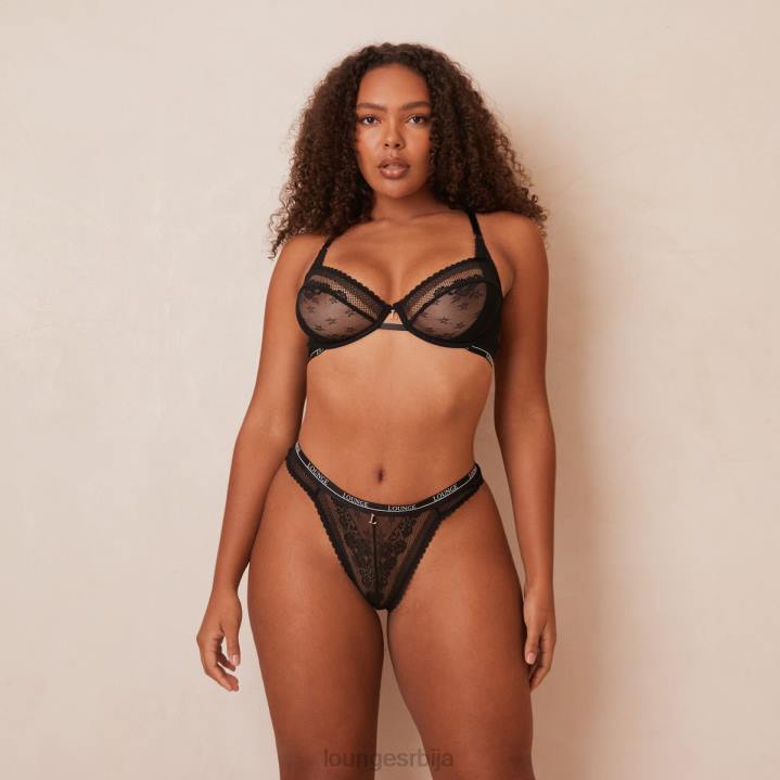 либерти балконски грудњак и танге/гаћице сет Жене Lounge Доњи веш JPFL24 црн