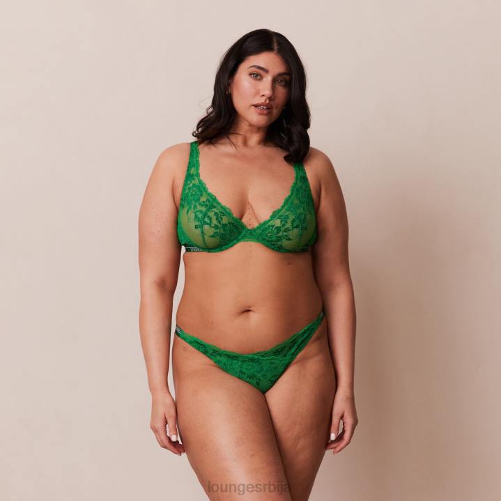 луксузни балконски грудњак и танге/гаћице сет Жене Lounge Доњи веш JPFL25 смарагд