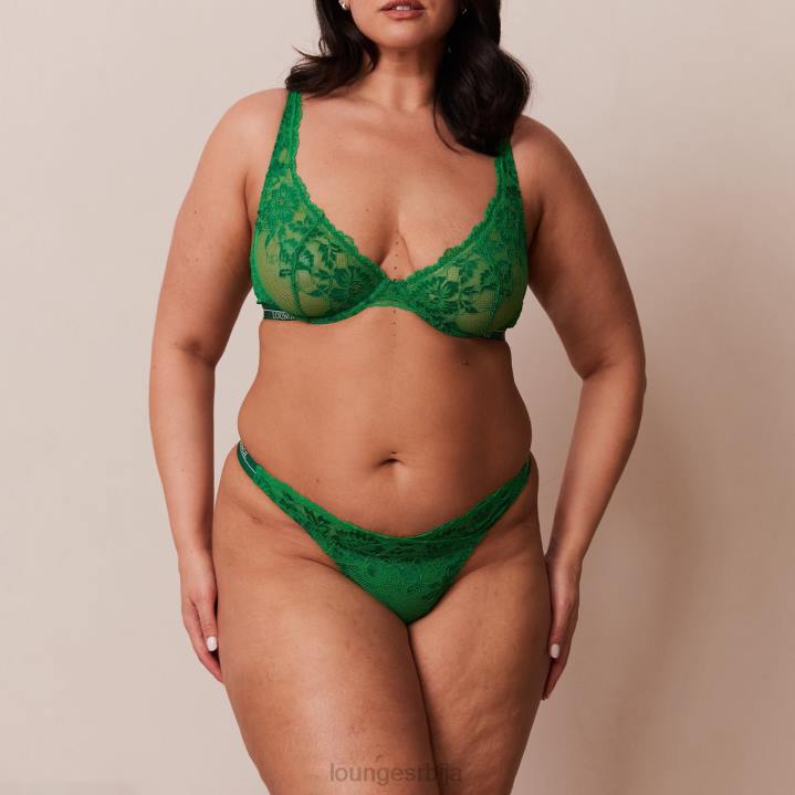 луксузни балконски грудњак и танге/гаћице сет Жене Lounge Доњи веш JPFL25 смарагд