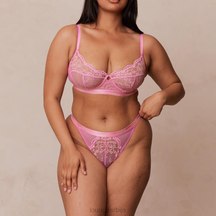двобојни балкон грудњак и танги комплет Жене Lounge Доњи веш JPFL33 розе