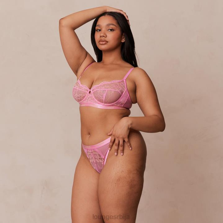 двобојни балкон грудњак и танги комплет Жене Lounge Доњи веш JPFL33 розе